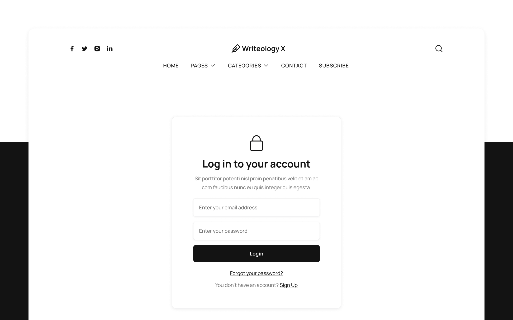 Writeology X Webflow Template