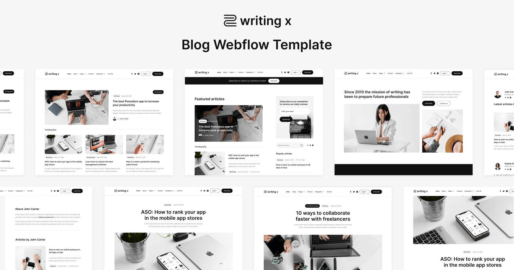 Blog Webflow Template