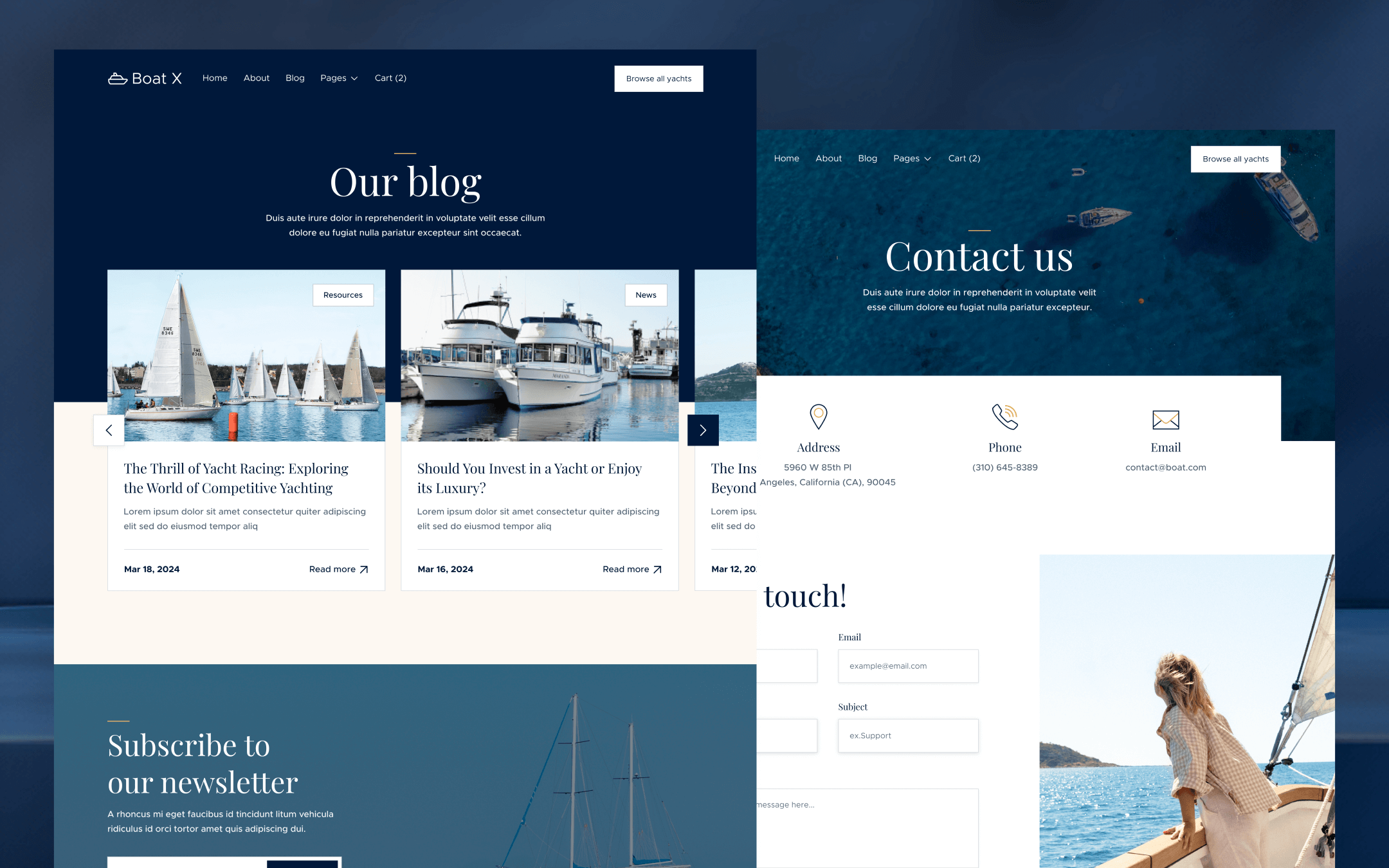 Boat X Webflow Template