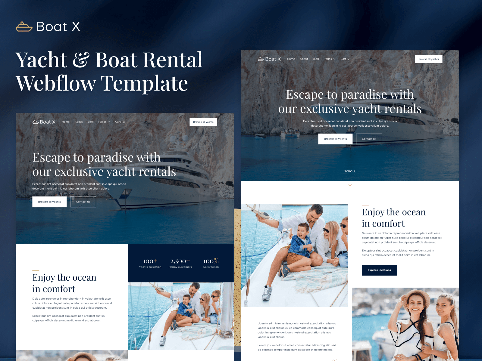 Boat Rental Webflow Template