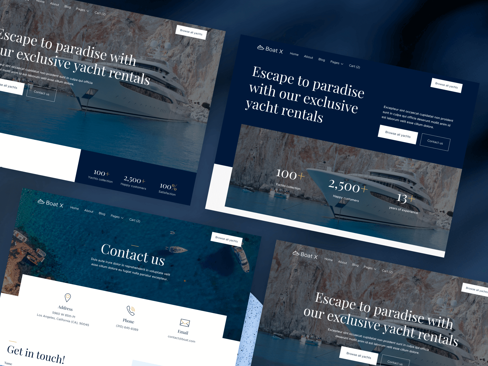 Yacht Rental Webflow Template