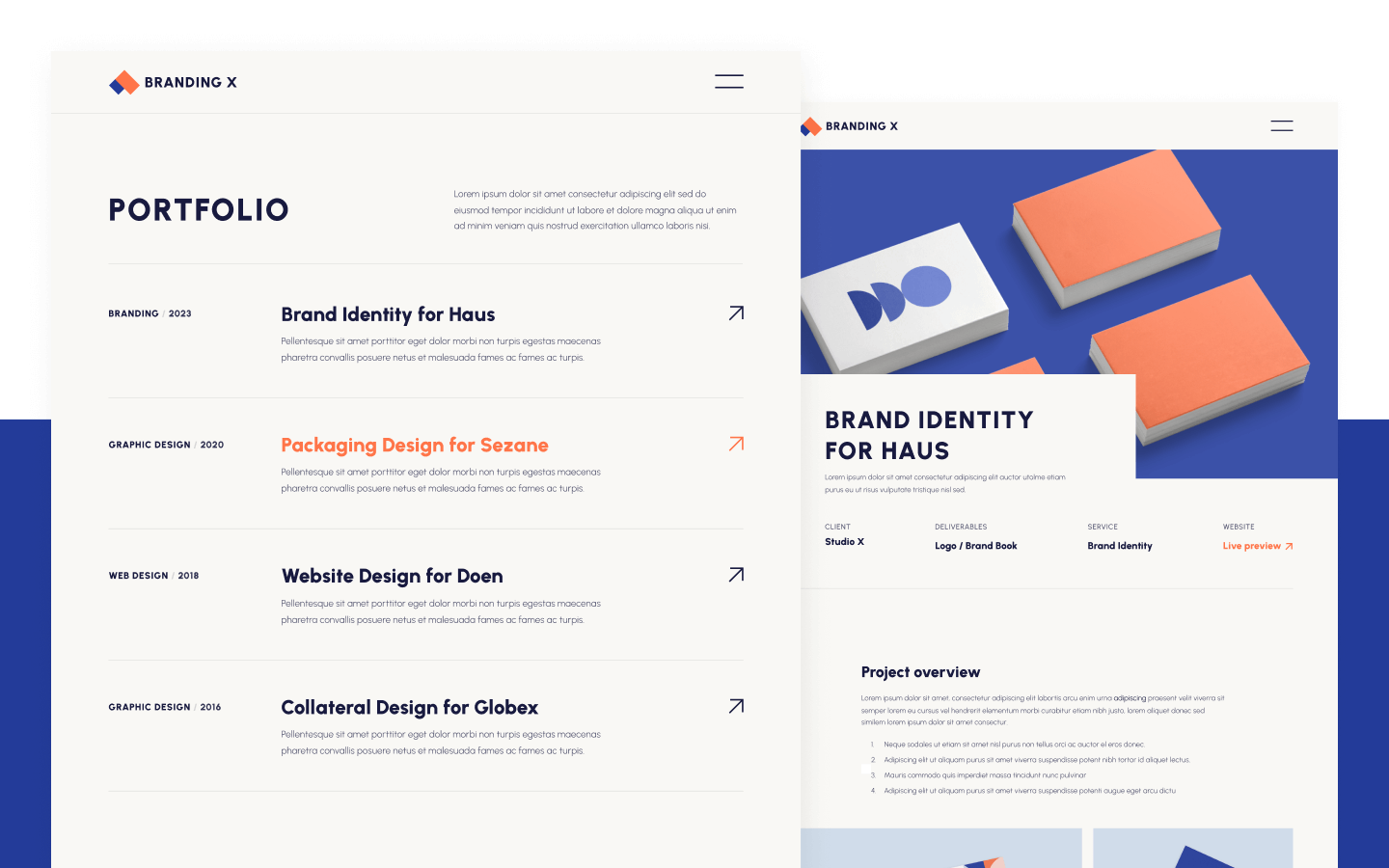 Branding X Webflow Template