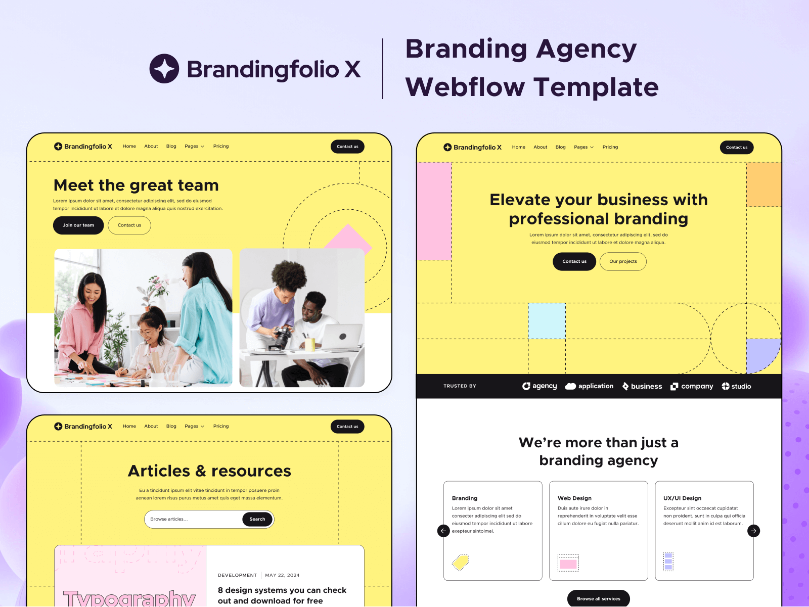 Branding Agency Webflow Template