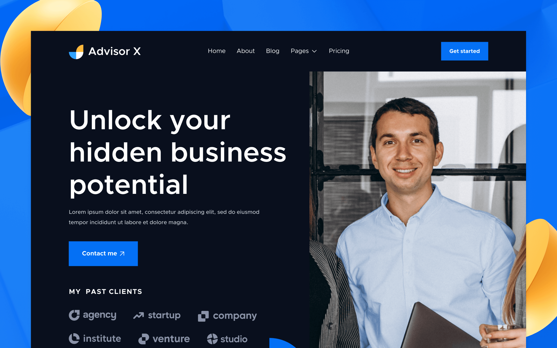Advisor X Webflow Template