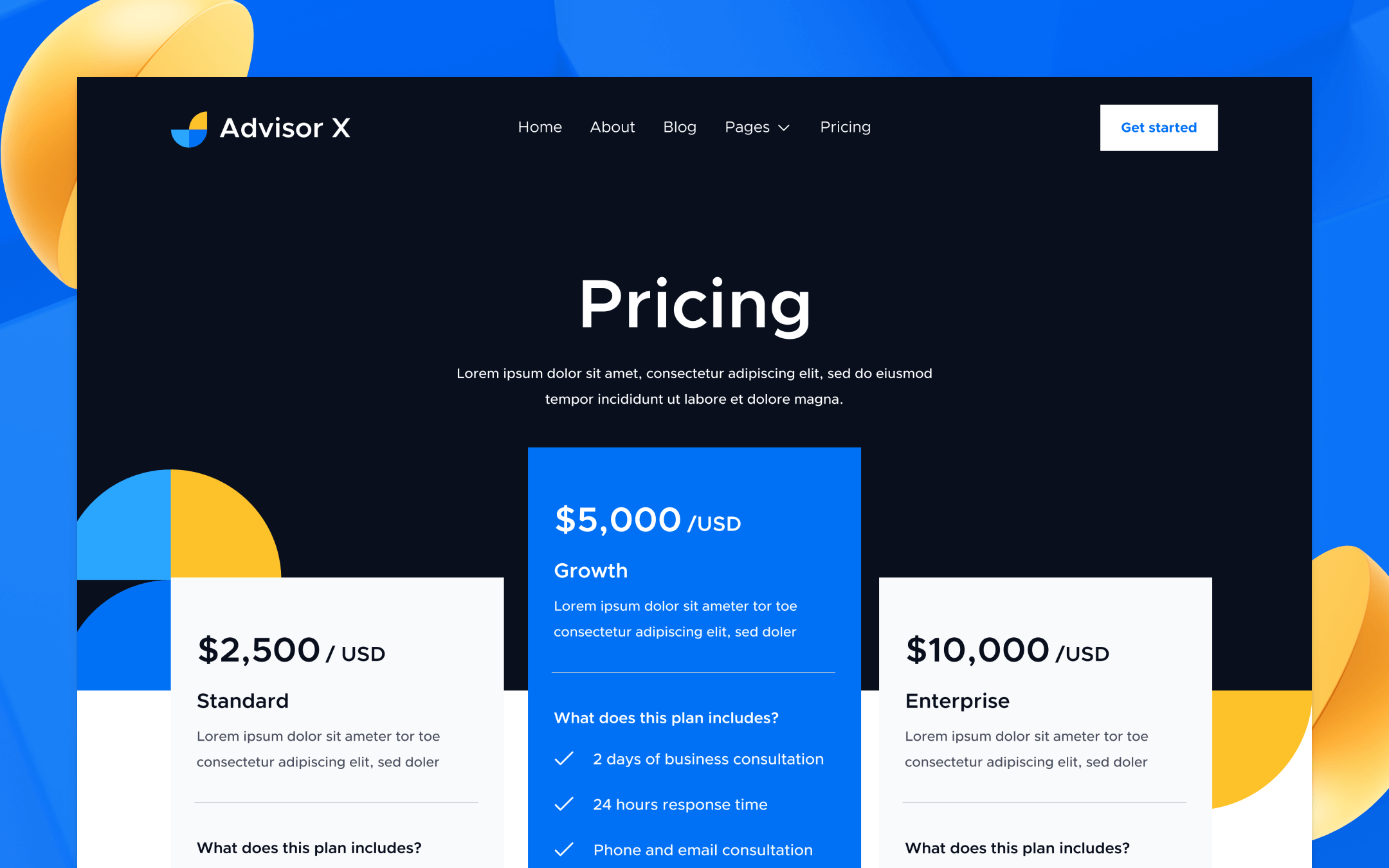 Advisor X Webflow Template