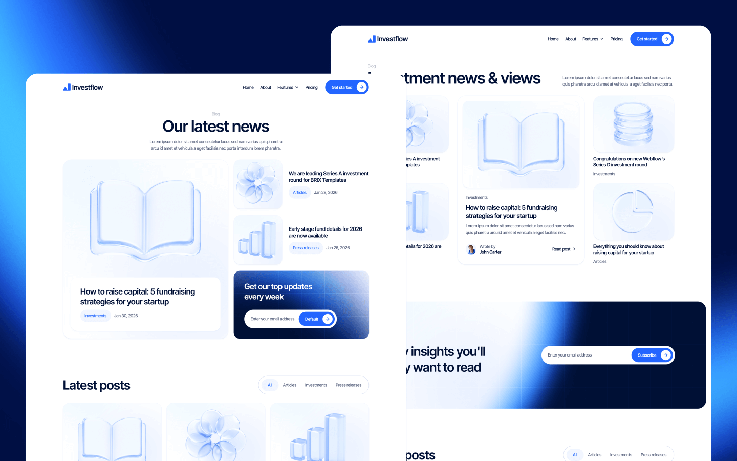 Investflow Webflow Template