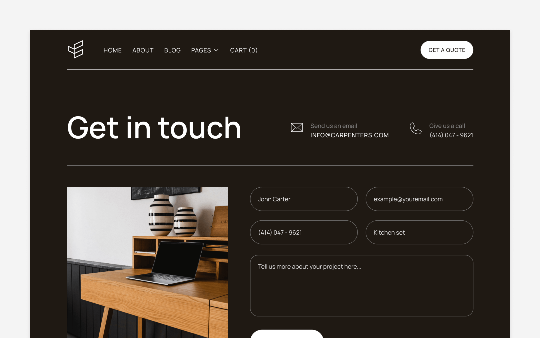 Carpenters X Webflow Template