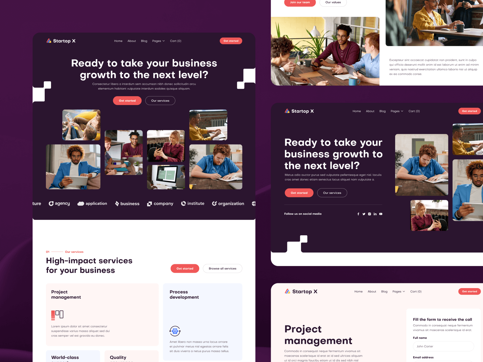 Responsive Startup Webflow Template