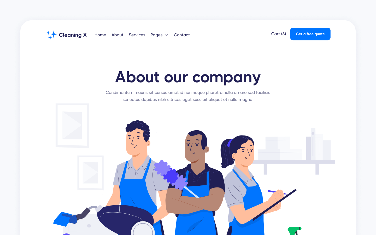 Cleaning X Webflow Template
