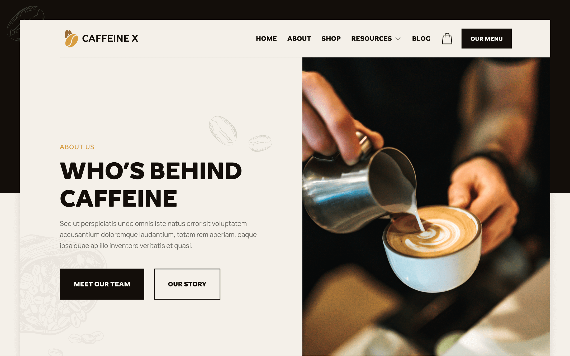 Caffeine X Webflow Template