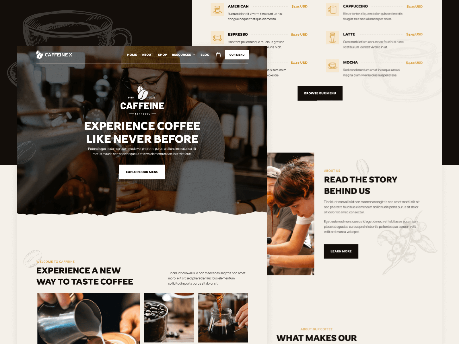 Coffee Shop Webflow Template