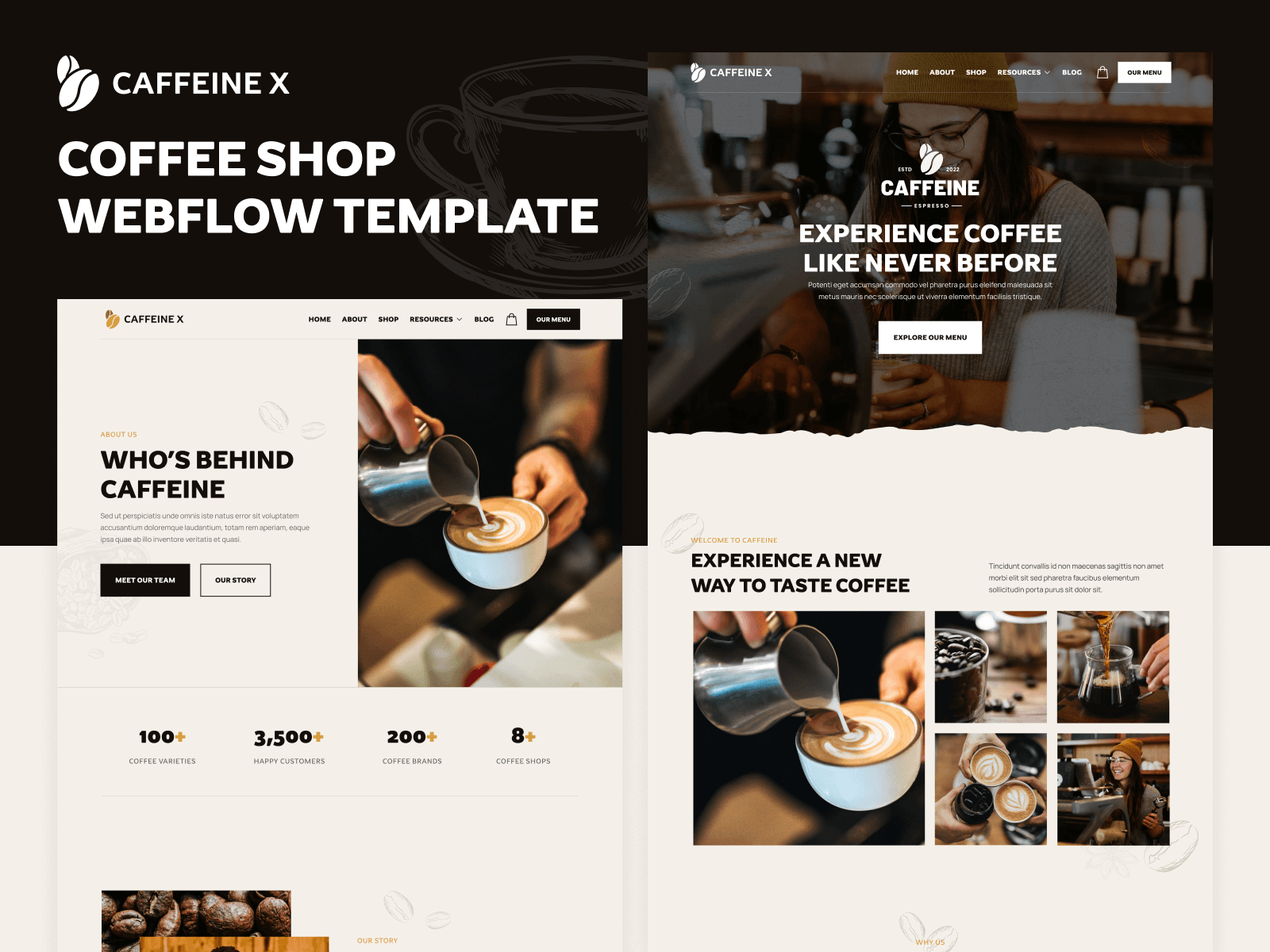 Coffee Shop Webflow Template