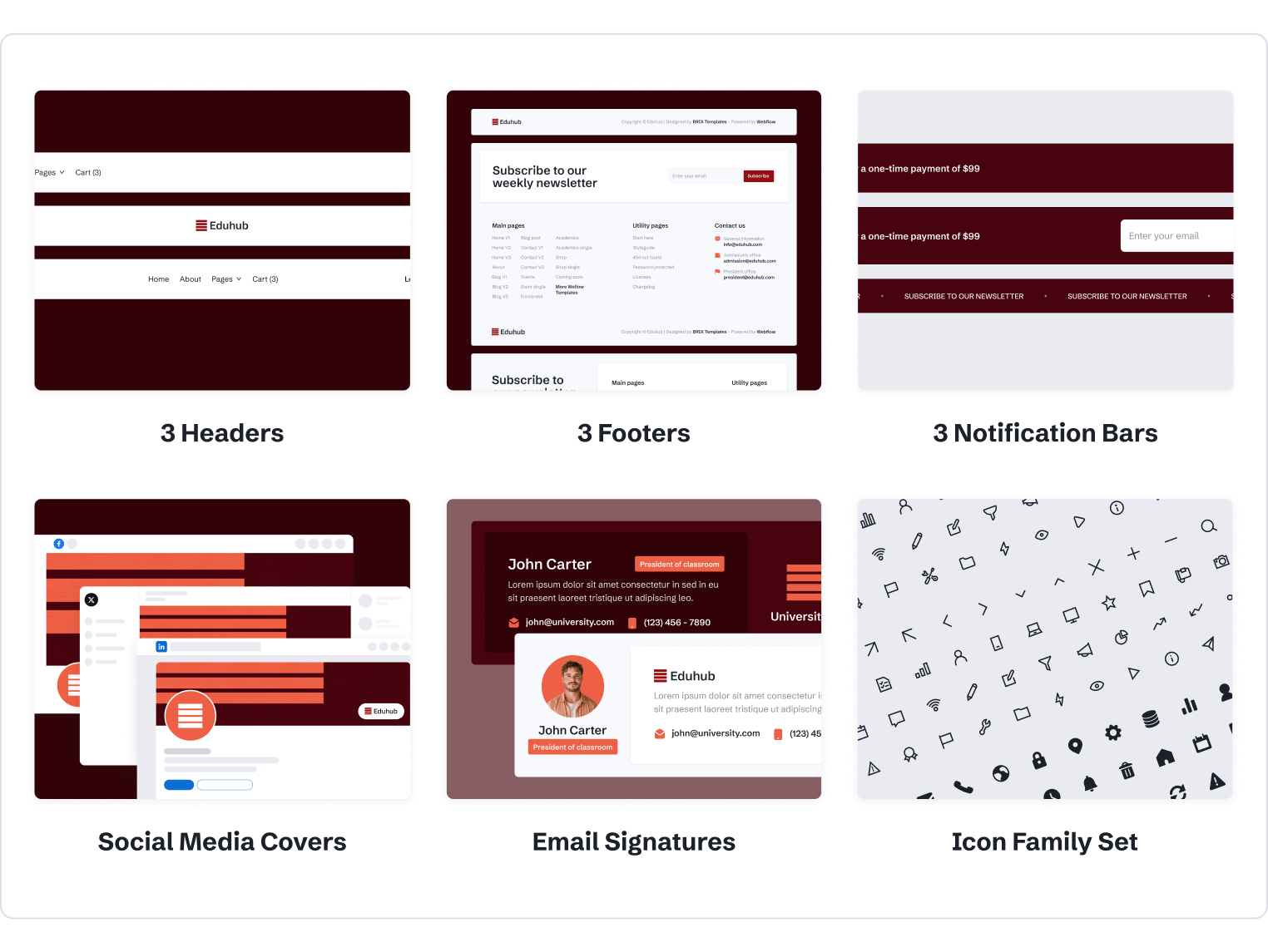 Eduhub - University Webflow Template Benefits