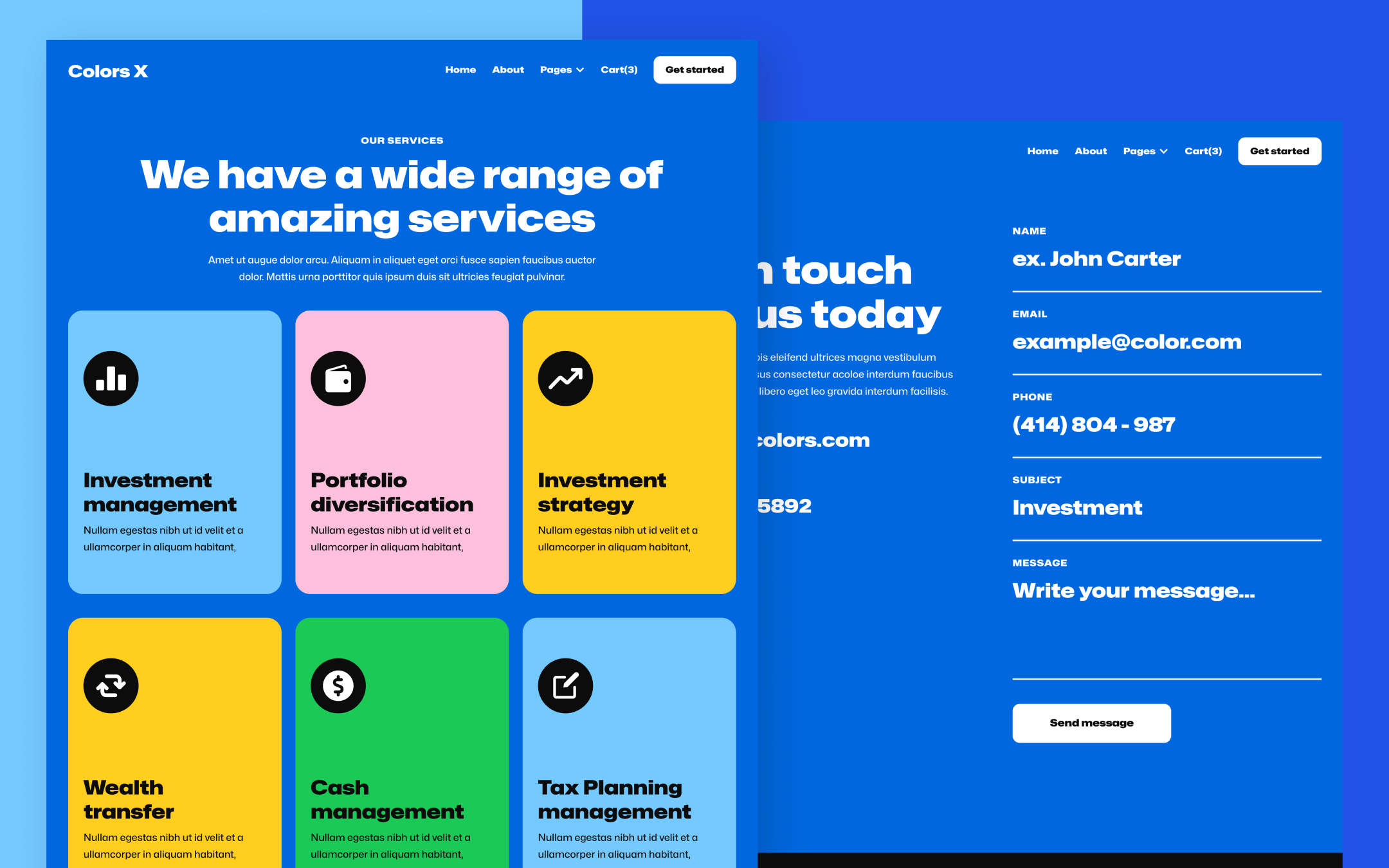 Colors X Webflow Template
