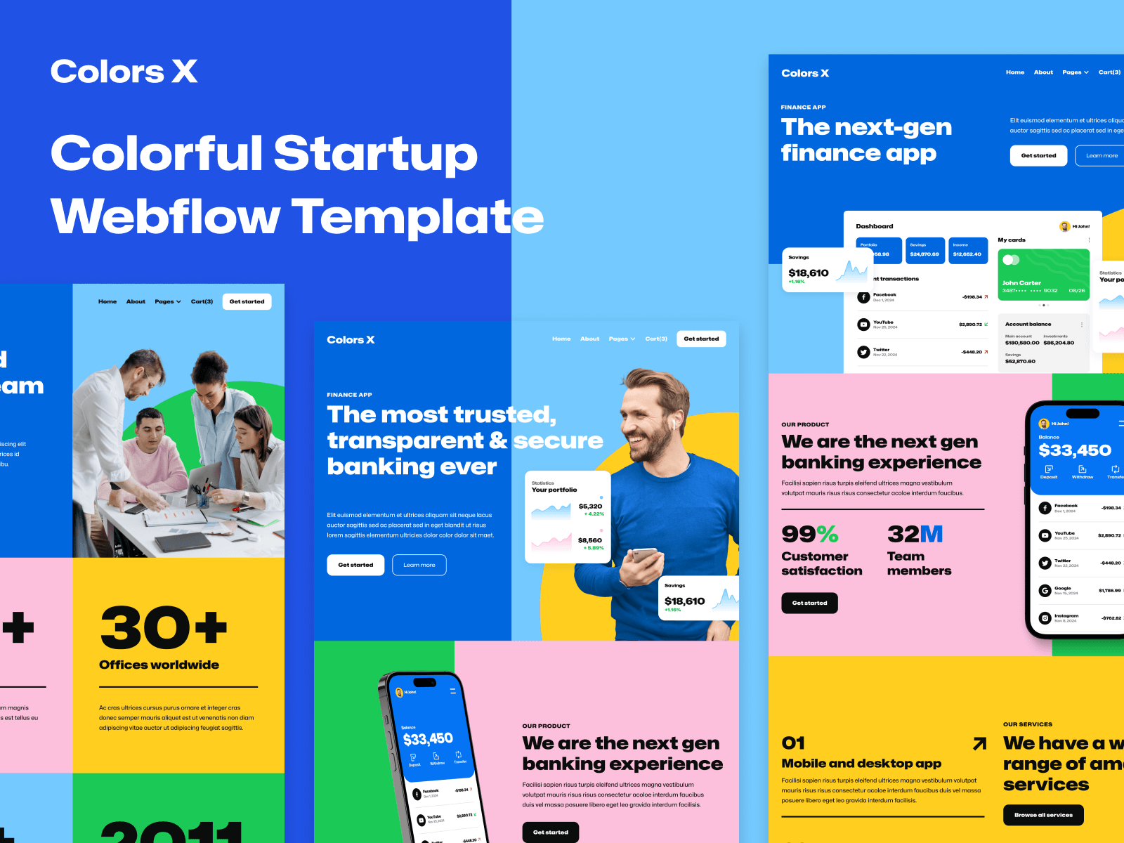 Colorful Startup Webflow Template