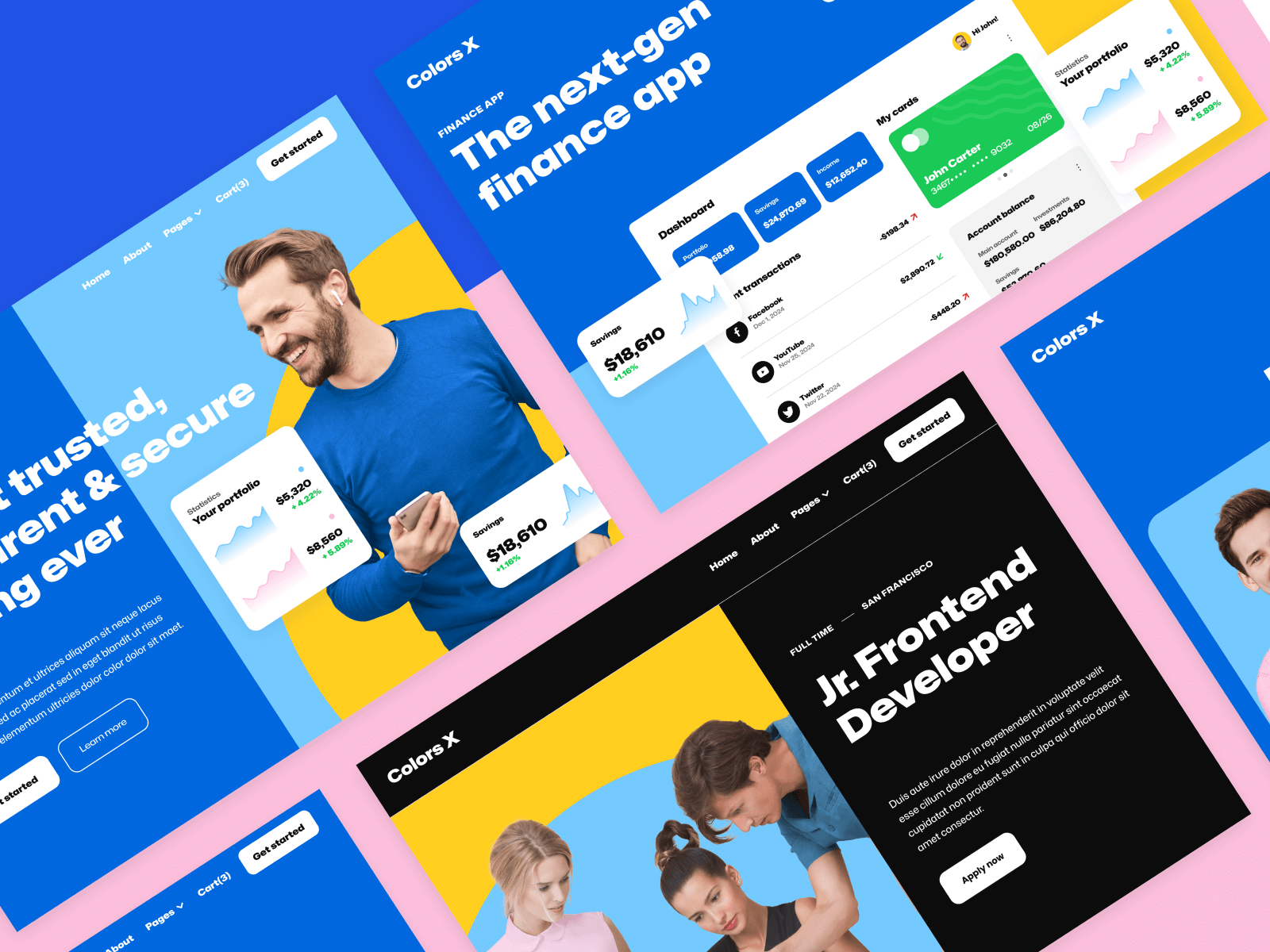 Colorful Tech Startup Webflow Template