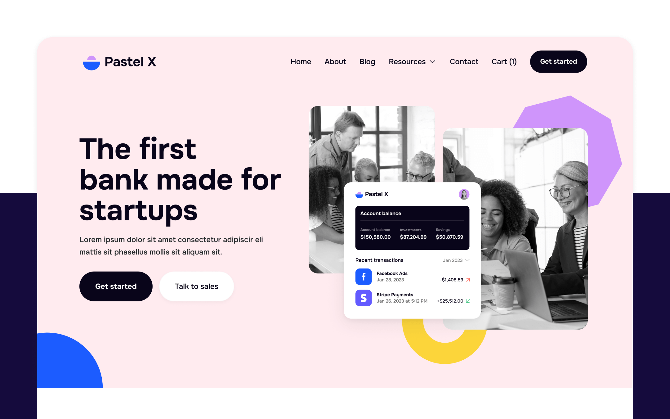 Colorful Startup Webflow Template