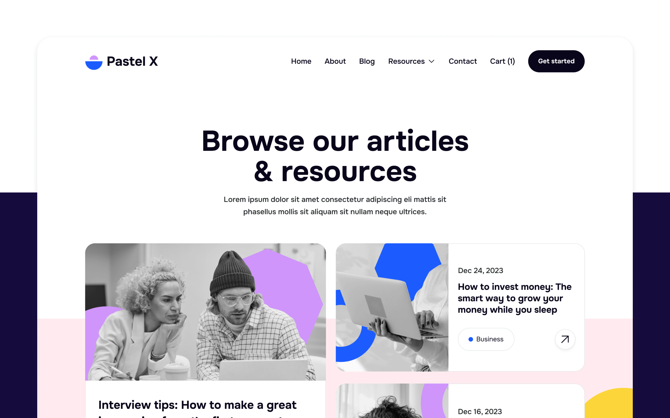 Pastel X Webflow Template