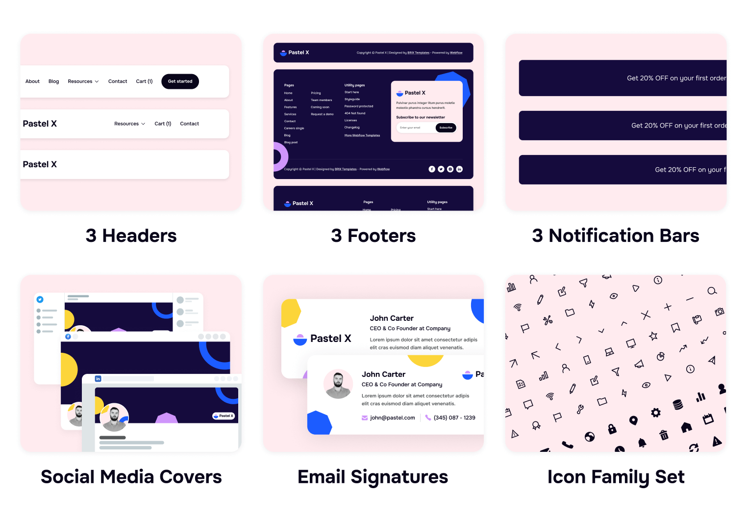 Pastel Colorful Startup Webflow Template Benefits