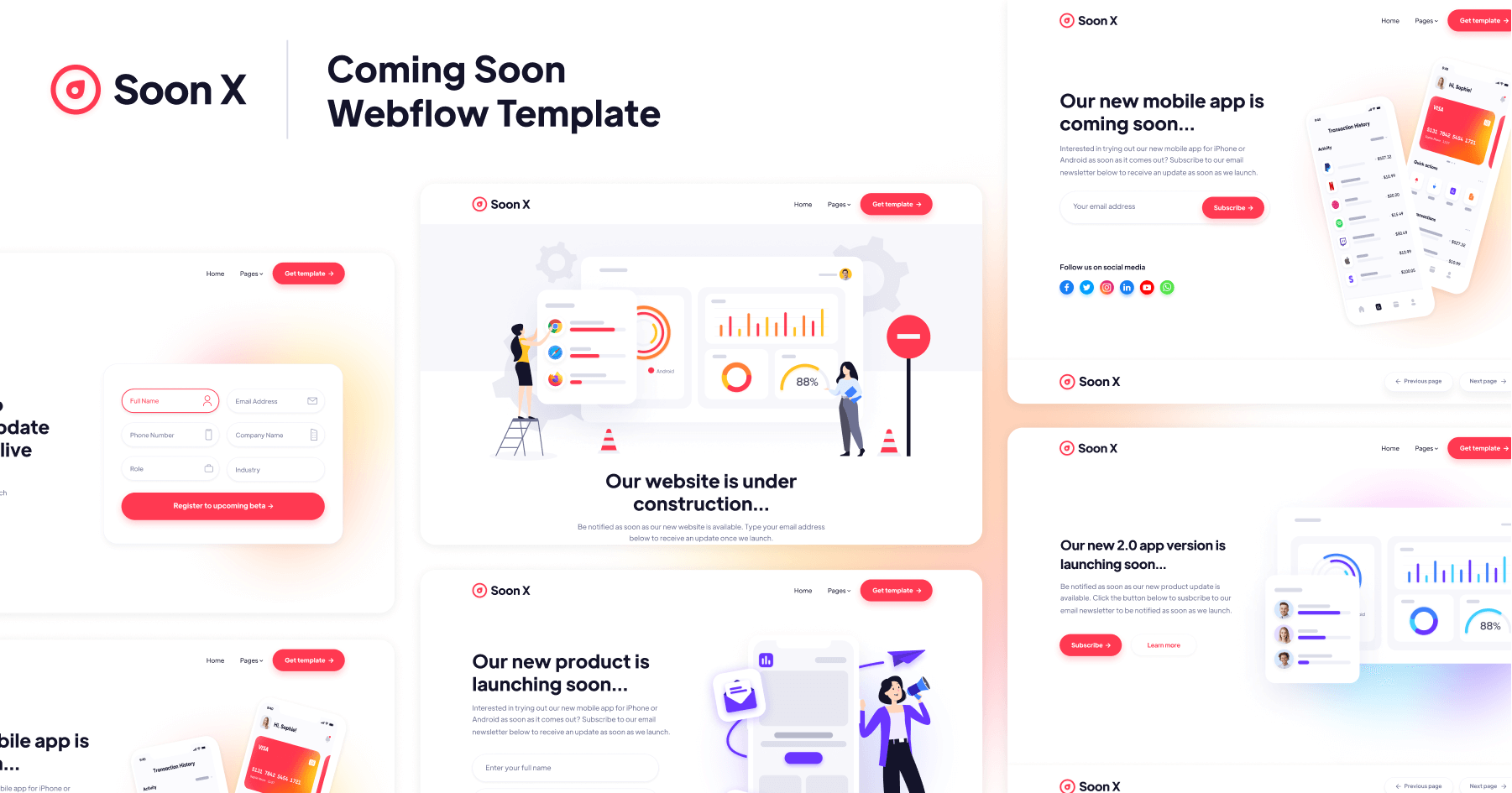 Soon X Webflow Template