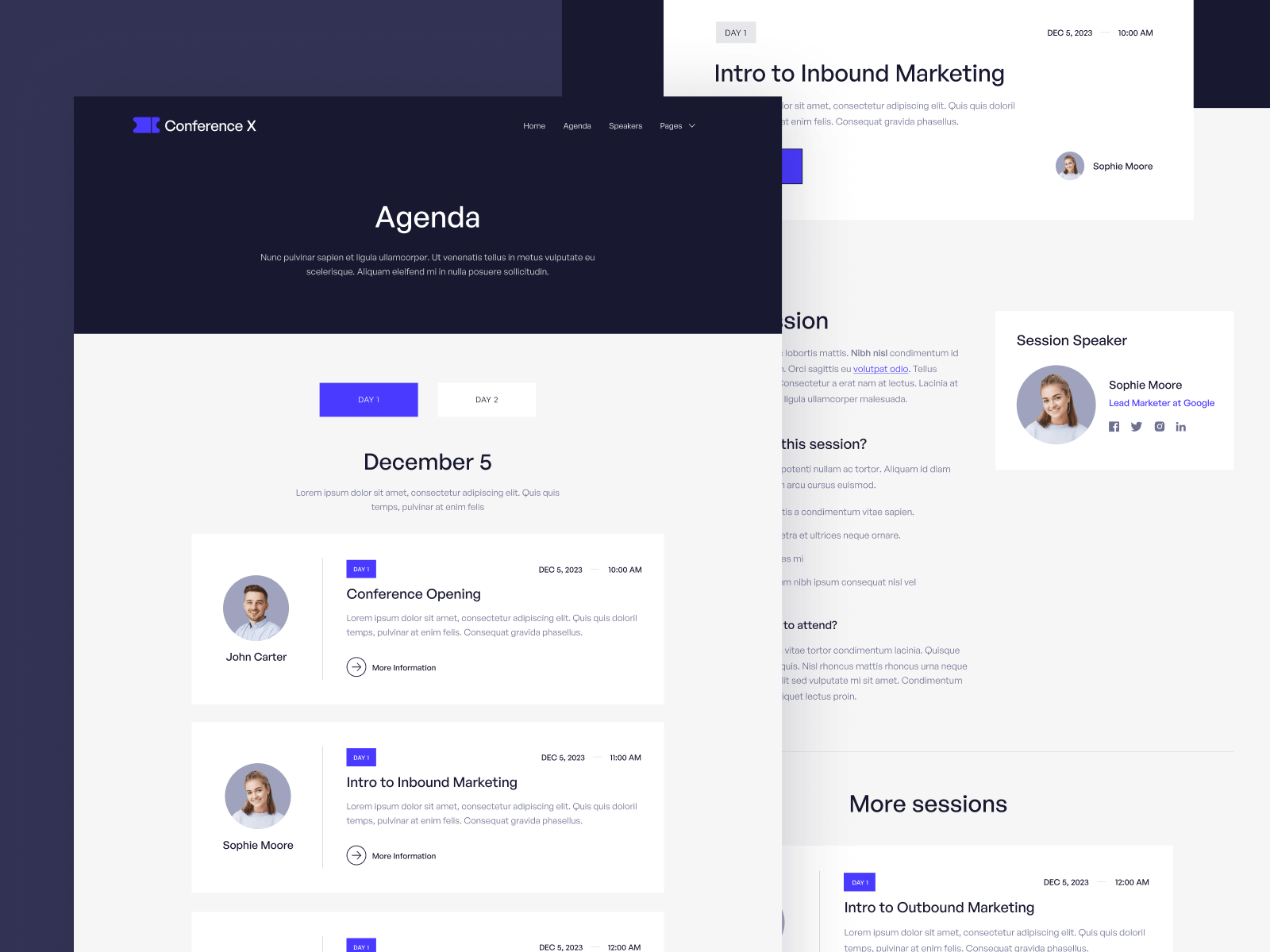 Conference Agenca Webflow Website Template