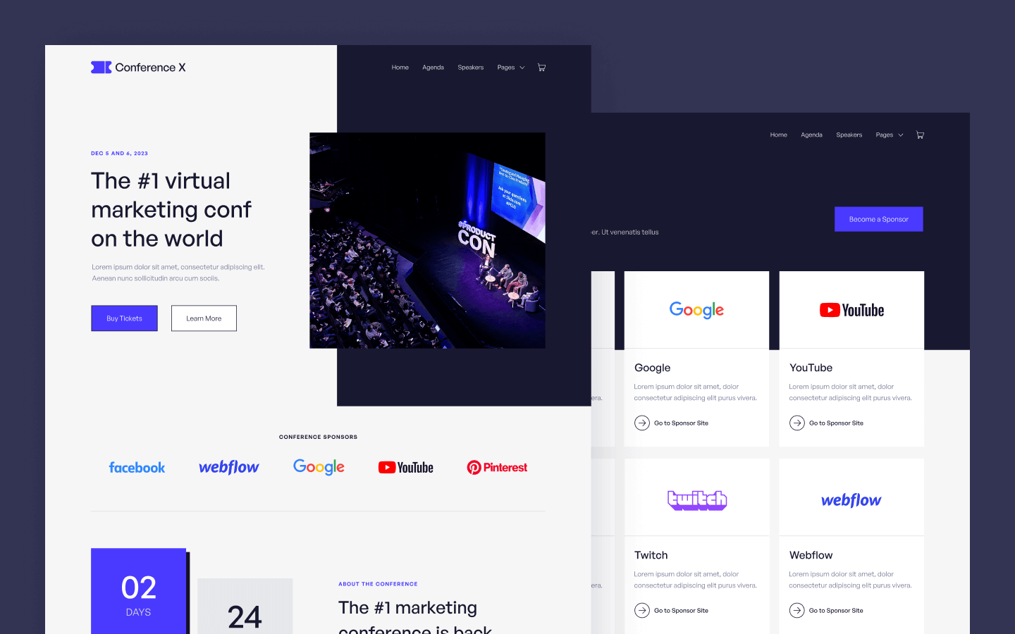 Conference Event Webflow Template