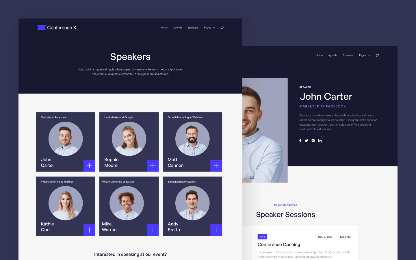 Conference X Webflow Template