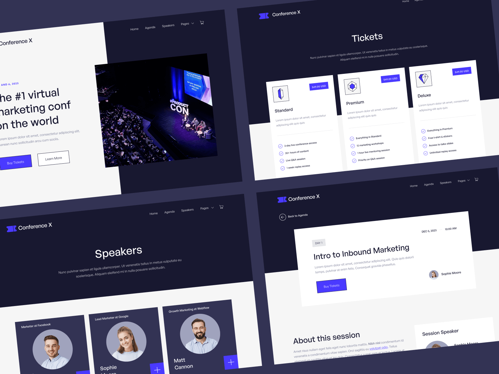 Webflow Website Template Conference