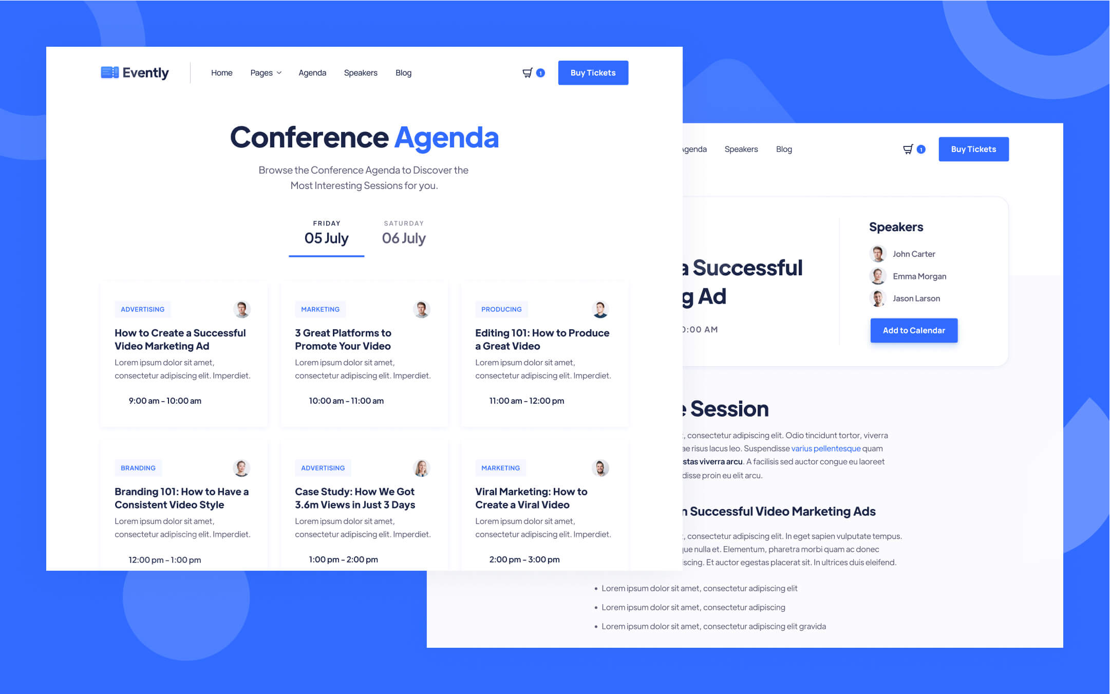 Evently Webflow Template