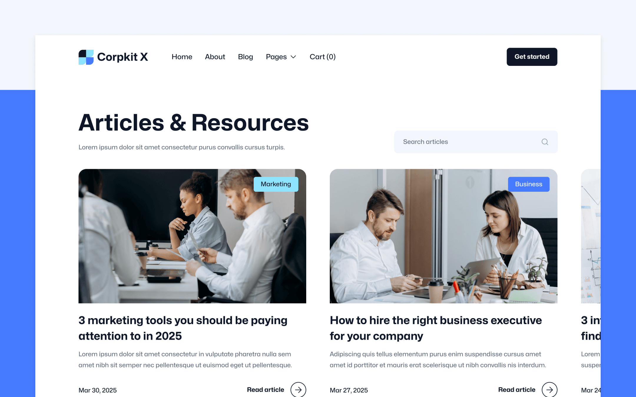 Corpkit X Webflow Template