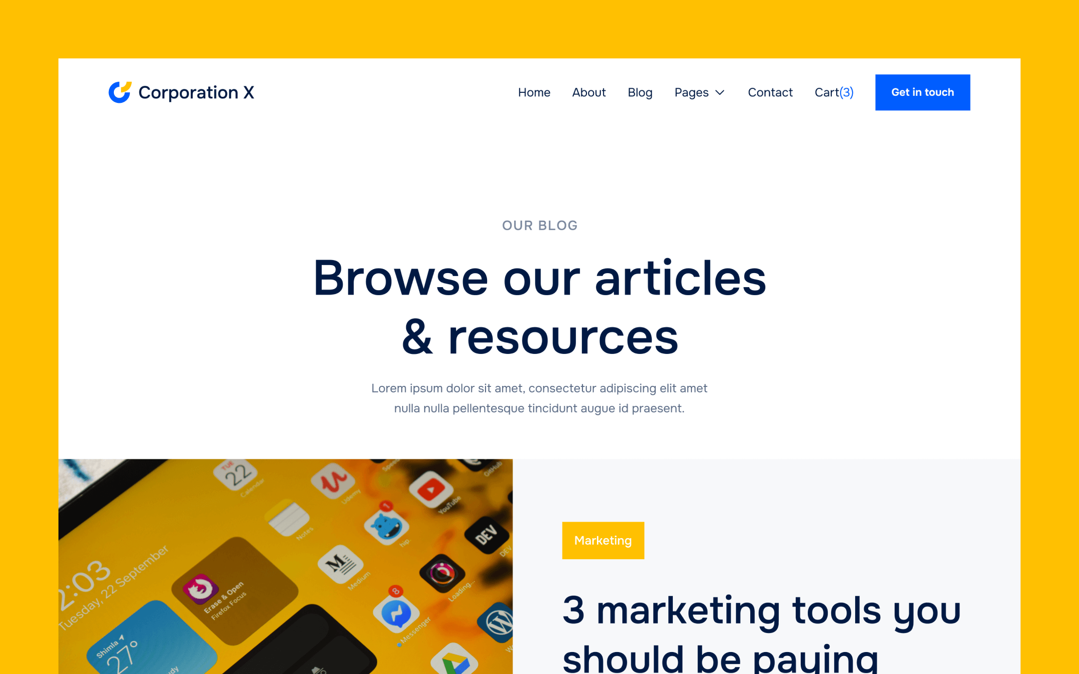 Corporation X Webflow Template