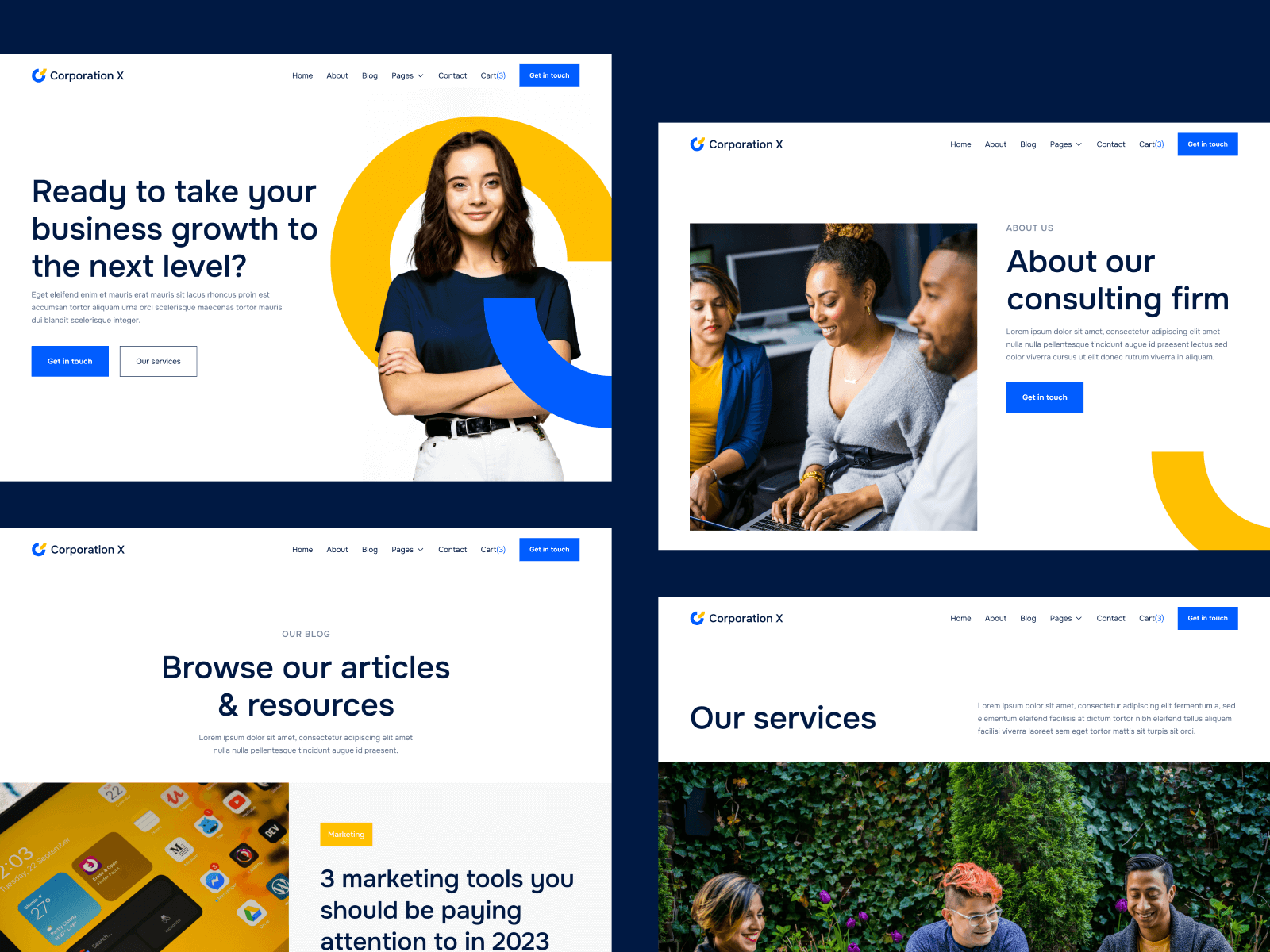 Corporate Corporation Webflow Theme