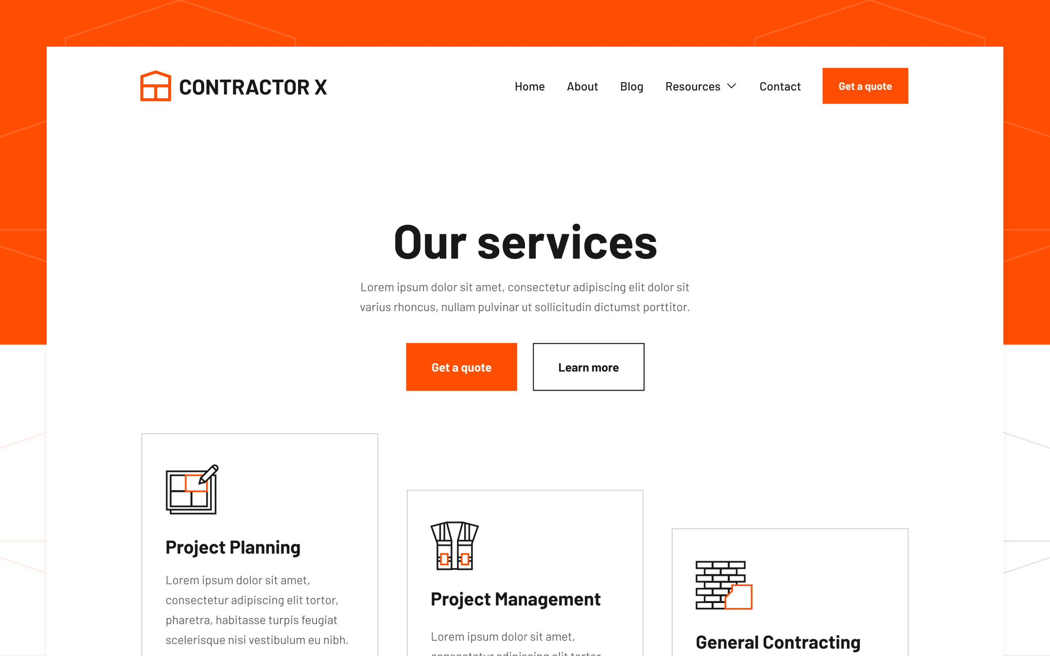 Contractor X Webflow Template