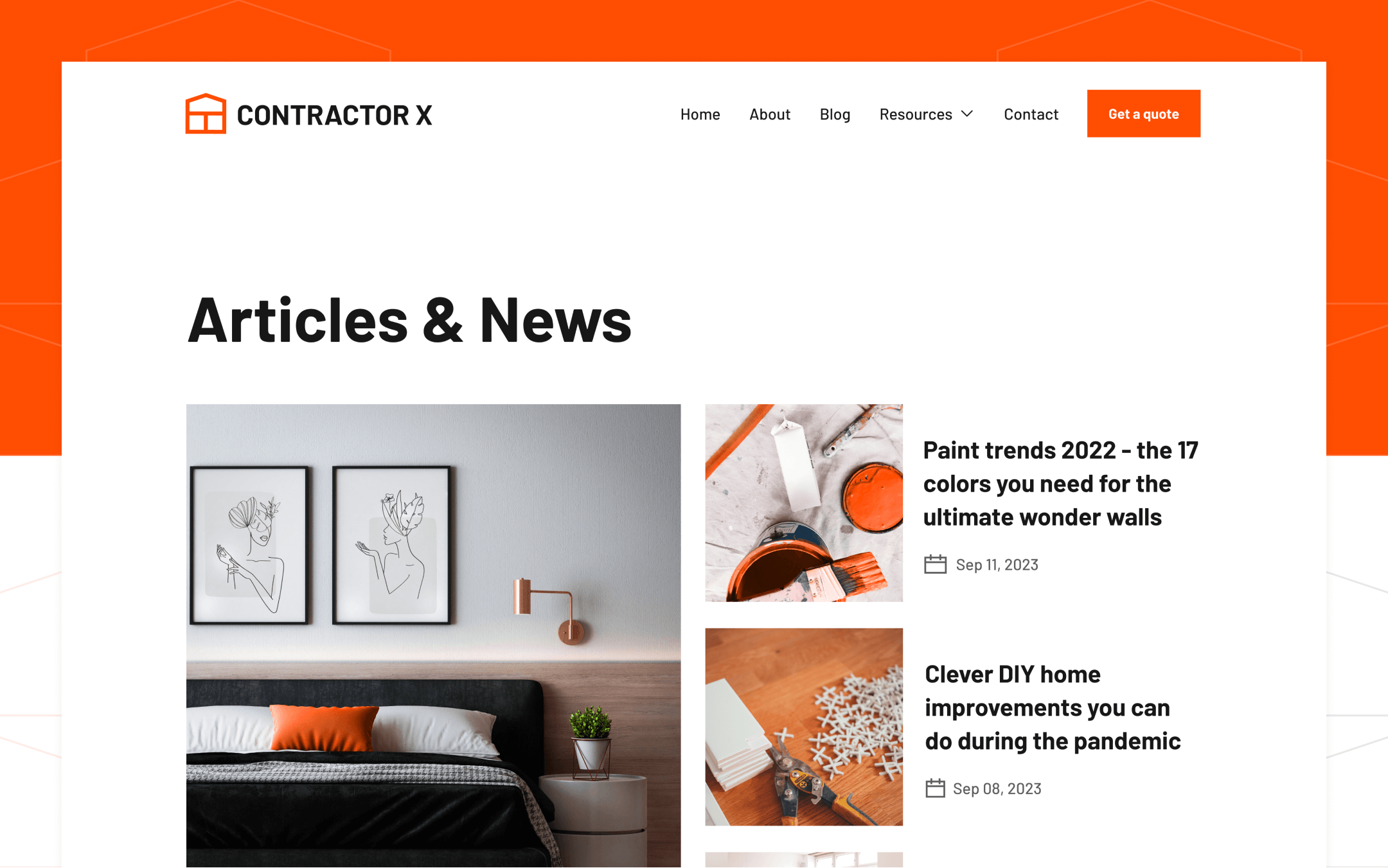 Contractor X Webflow Template