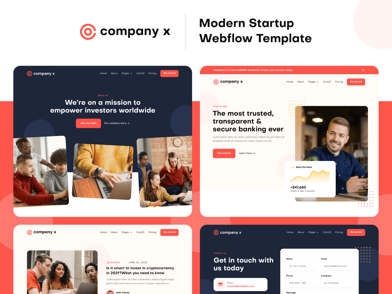 Modern Company Webflow Template