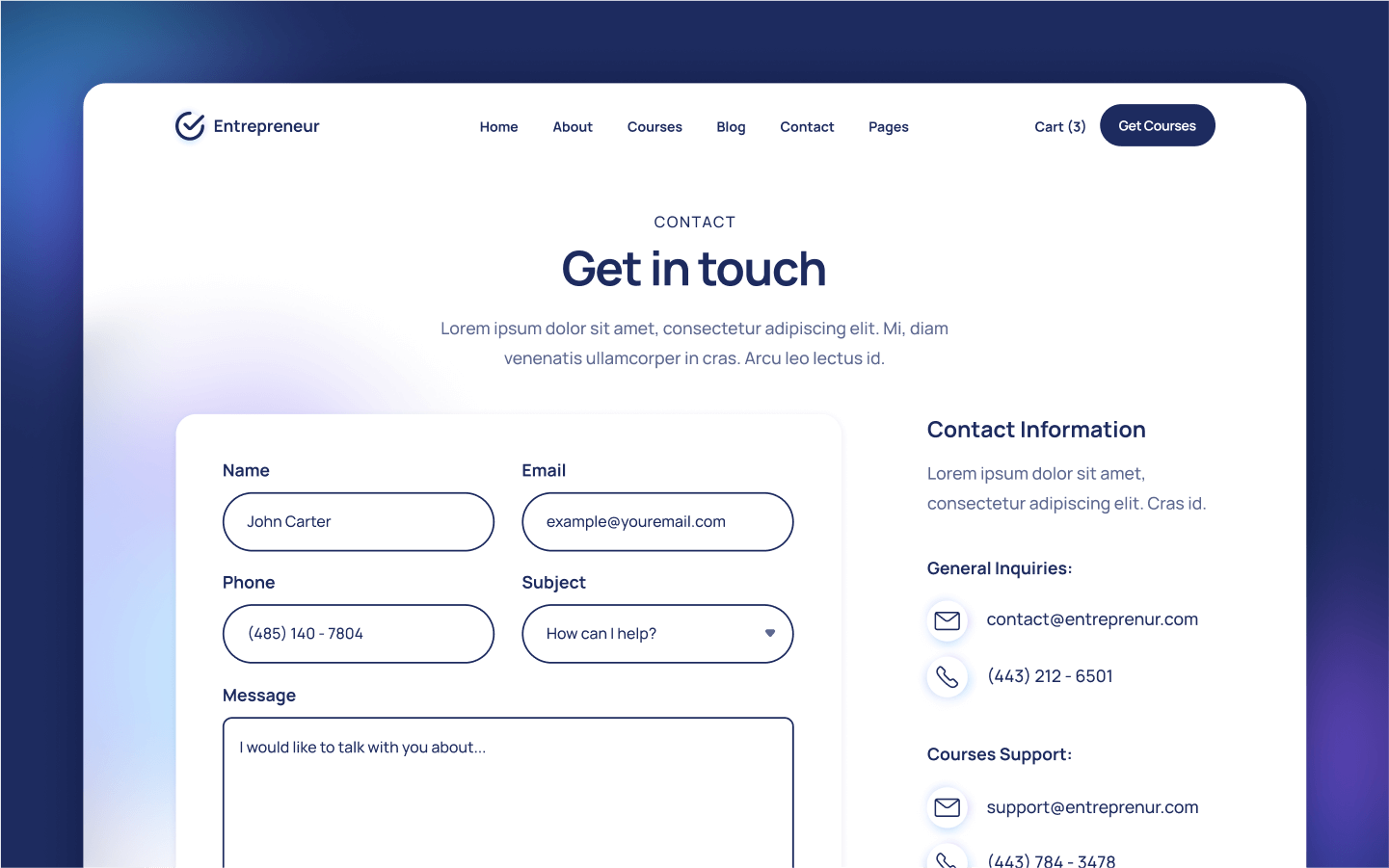 Entrepreneur Webflow Template