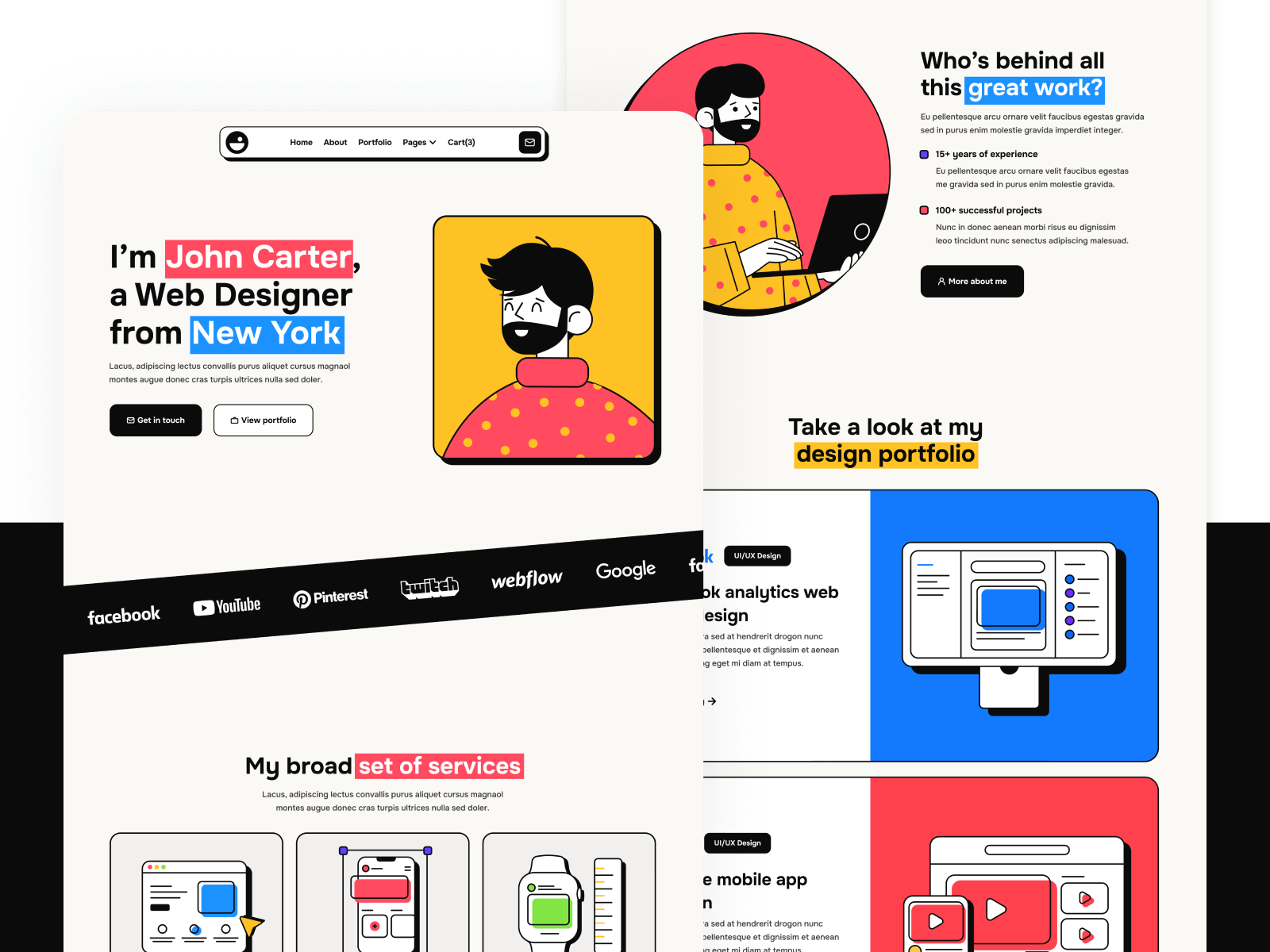 Creative Design Portfolio Webflow Template