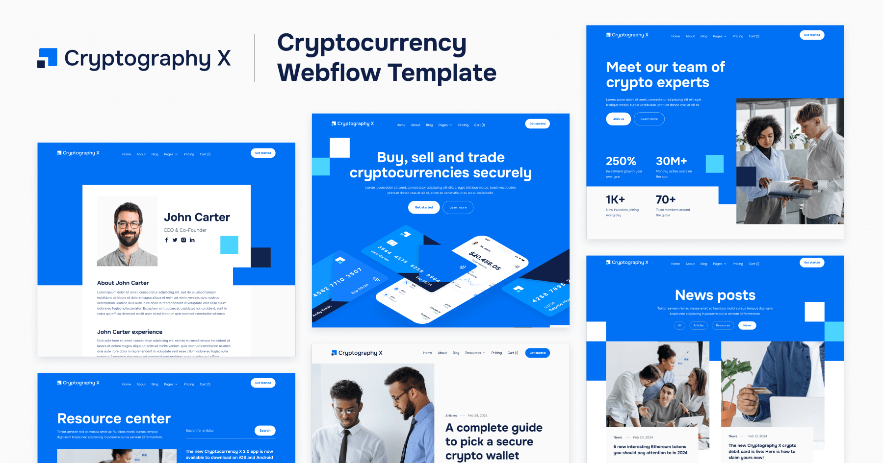 Cryptocurrency Webflow Template