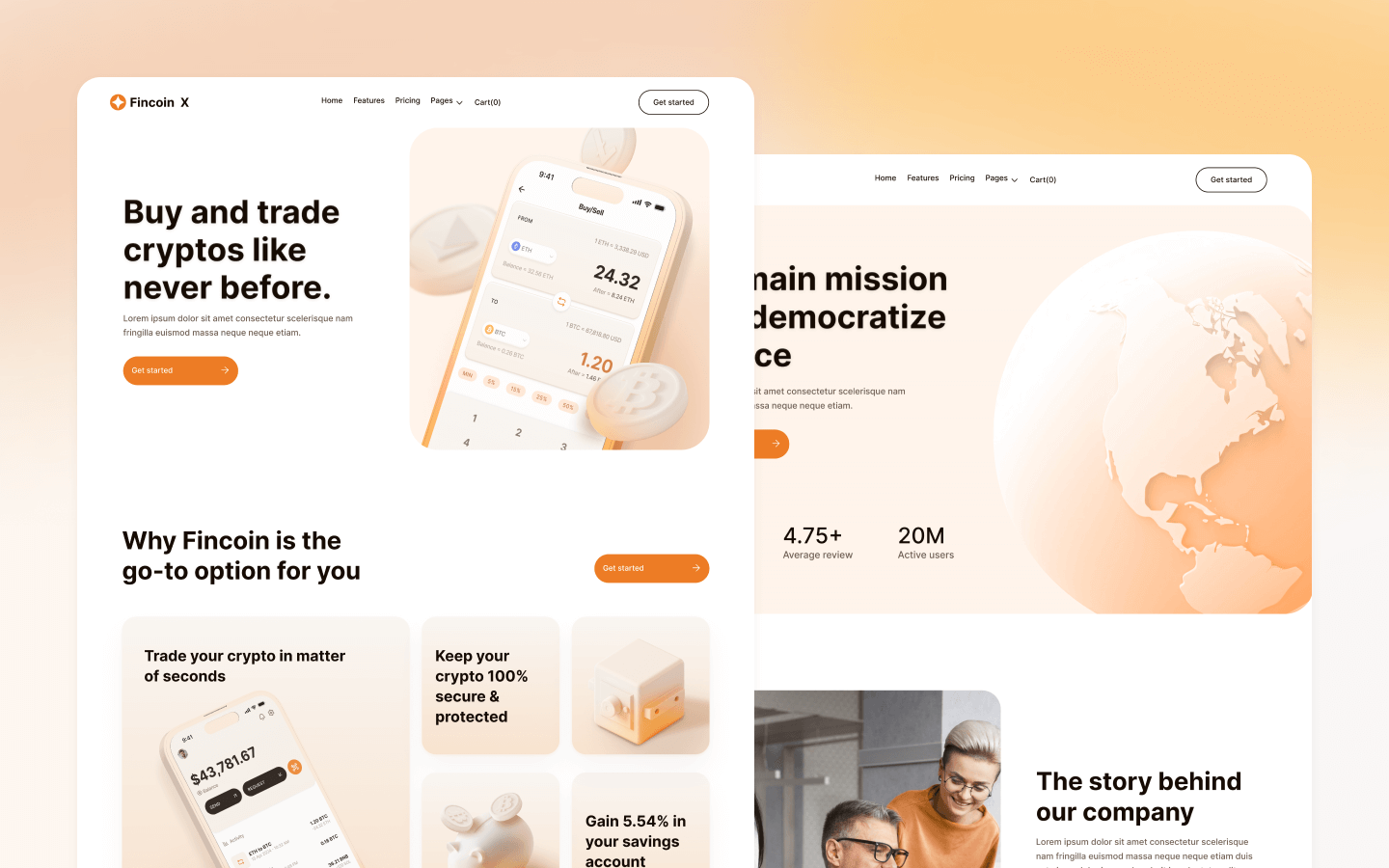 Fincoin X Webflow Template