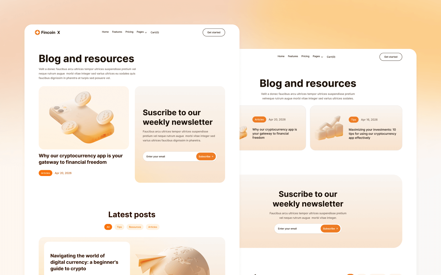 Fincoin X Webflow Template