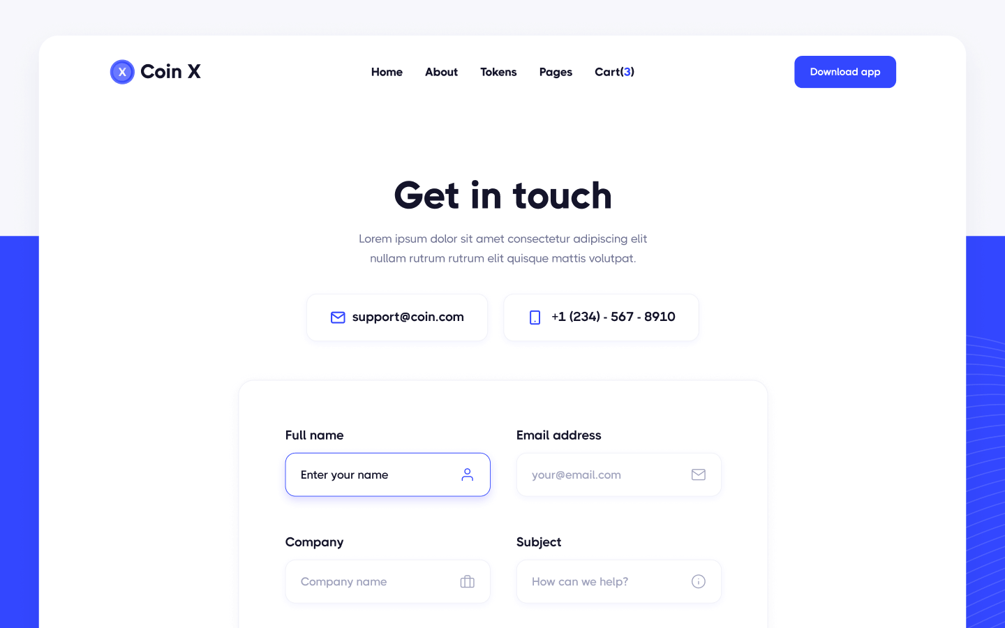 Coin X Webflow Template