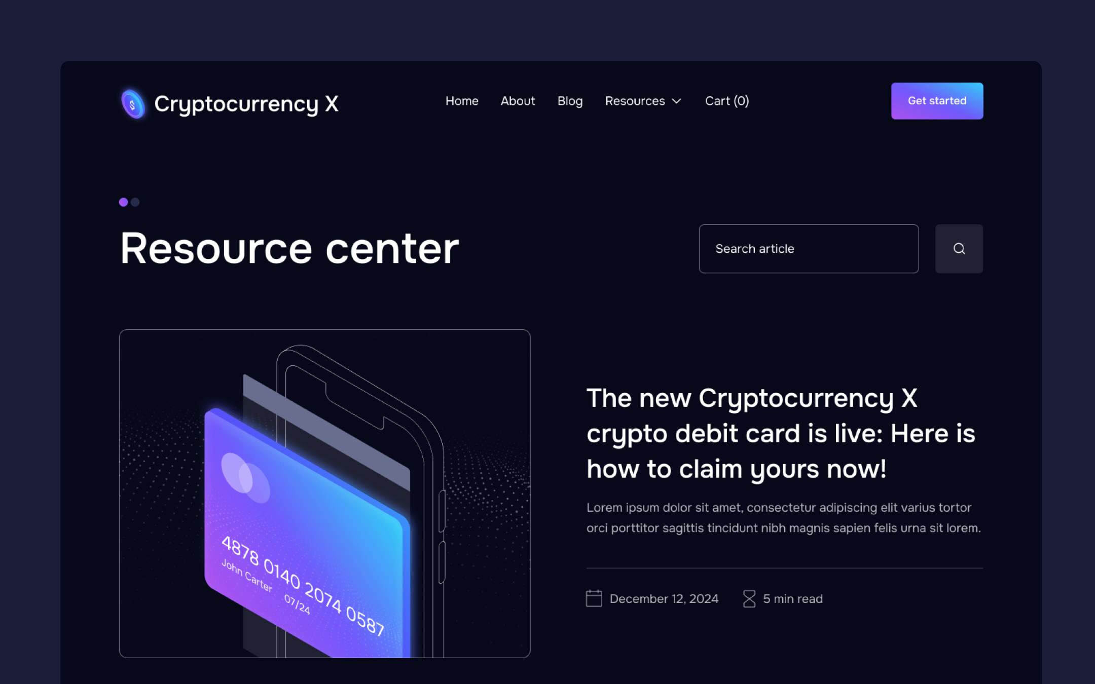 Cryptocurrency X Webflow Template