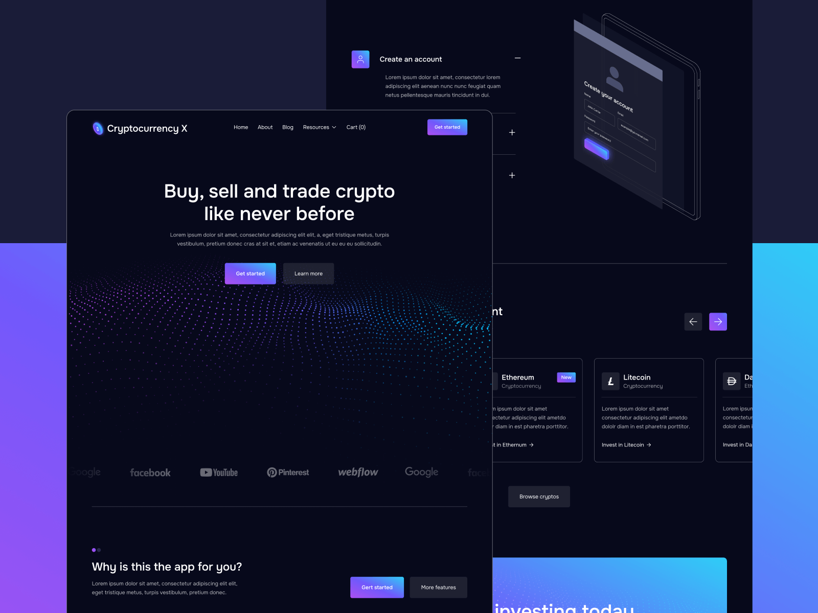 Cryptocurrency Webflow Template