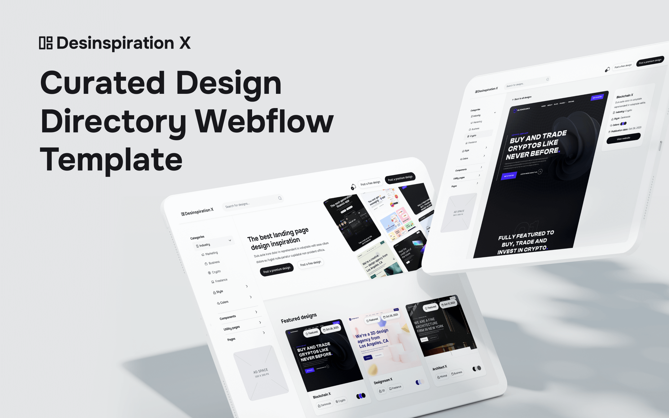 Curated Design Directory Webflow Template