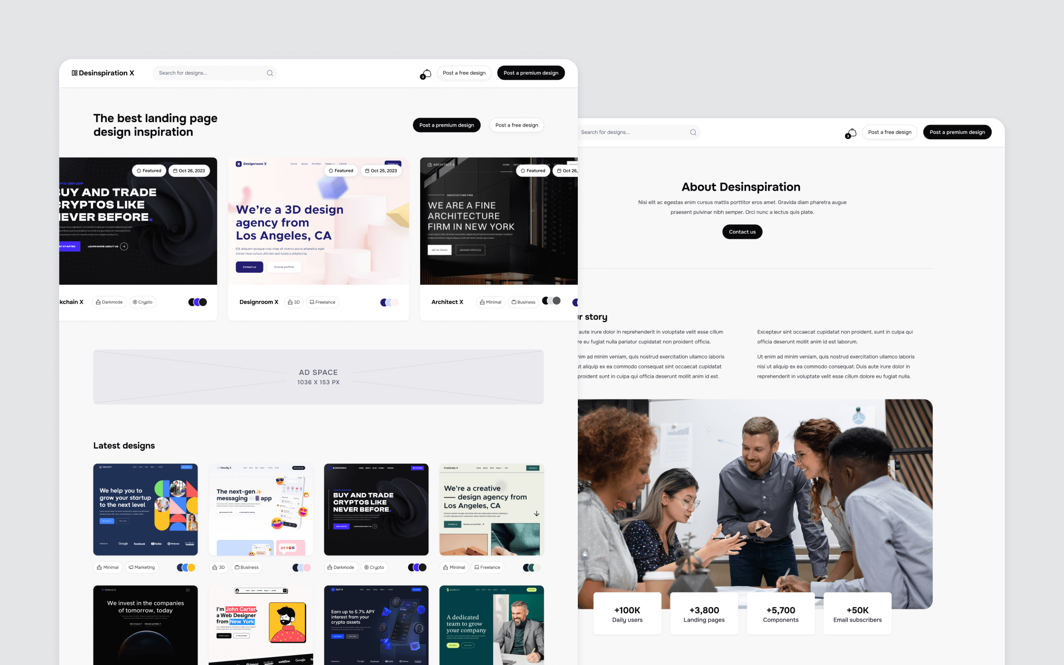 Desinspiration X Webflow Template