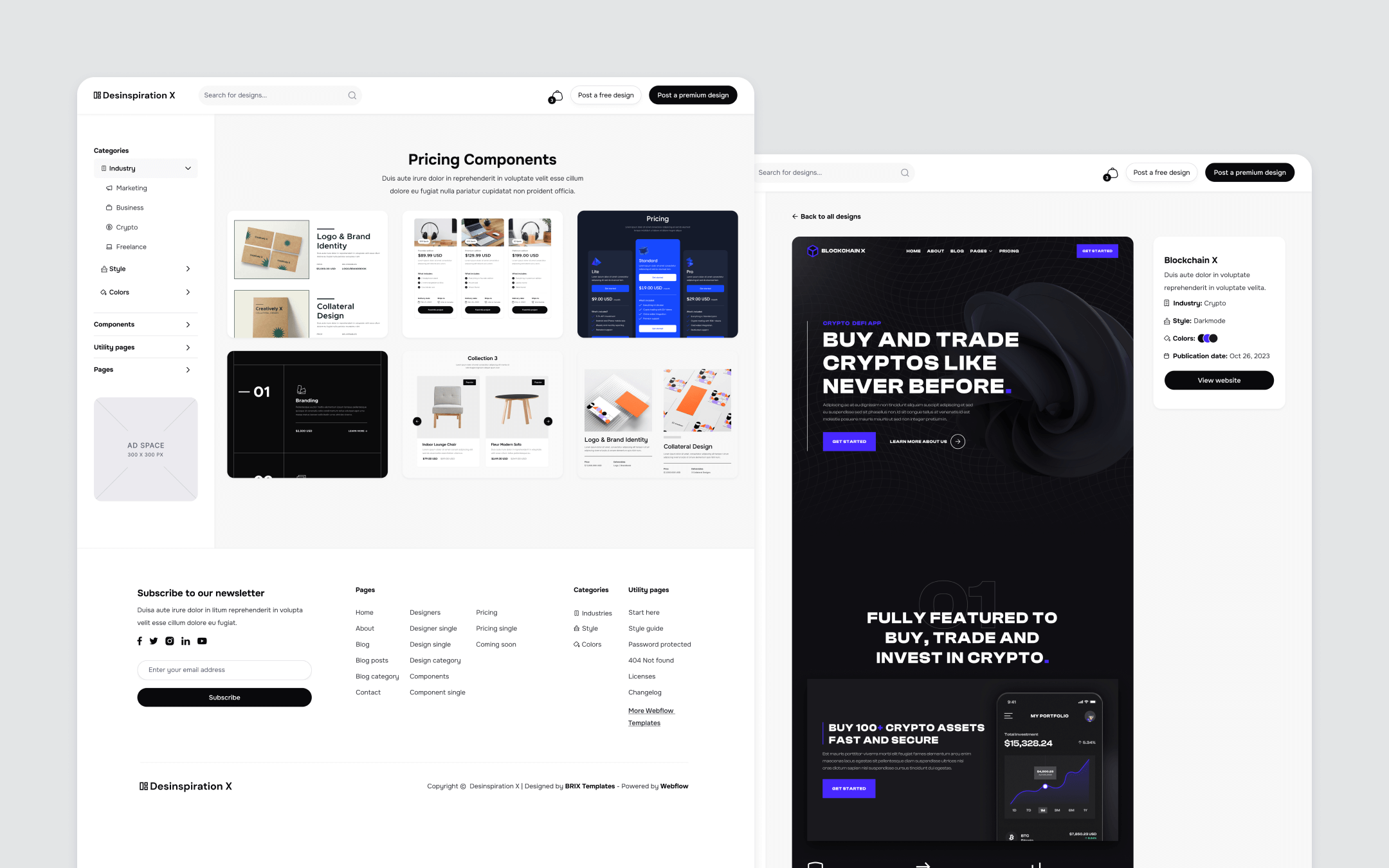 Desinspiration X Webflow Template