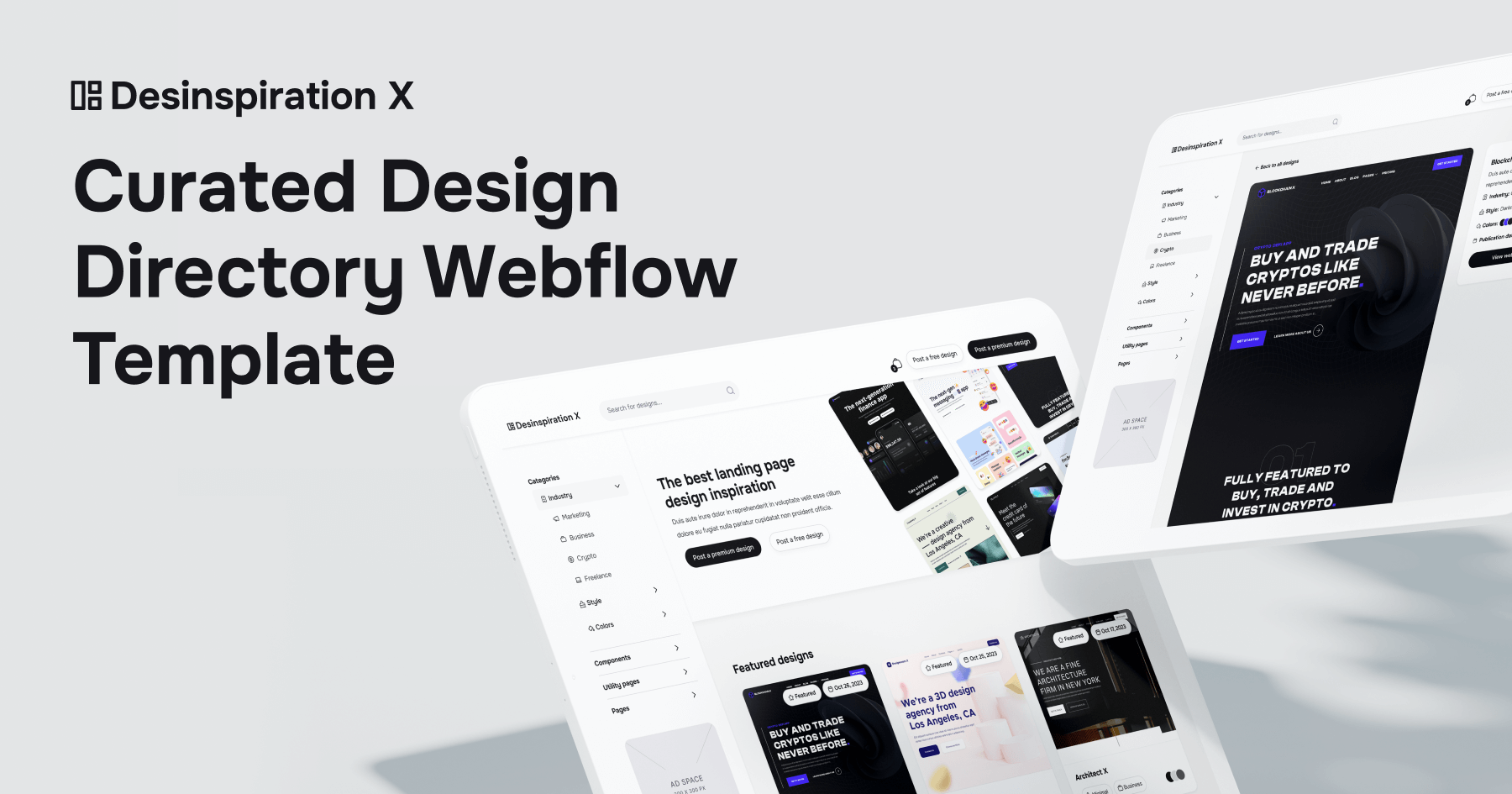 Curated Design Directory Webflow Template