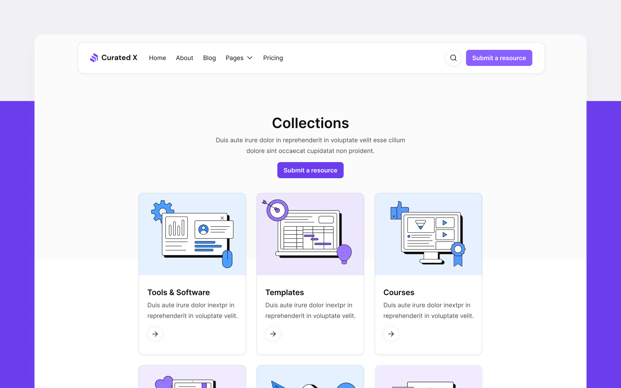 Curated X Webflow Template