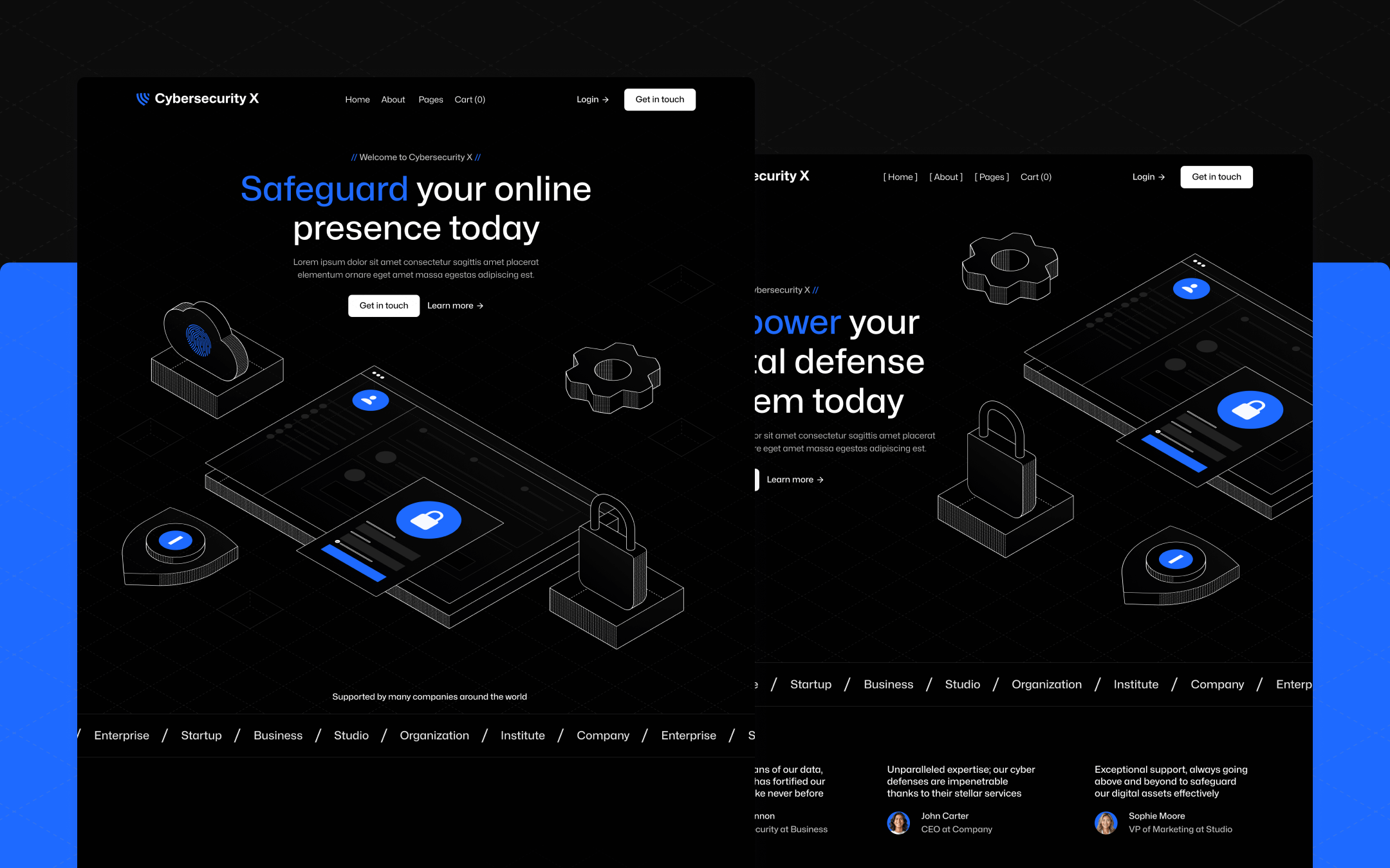 Cybersecurity X Webflow Template