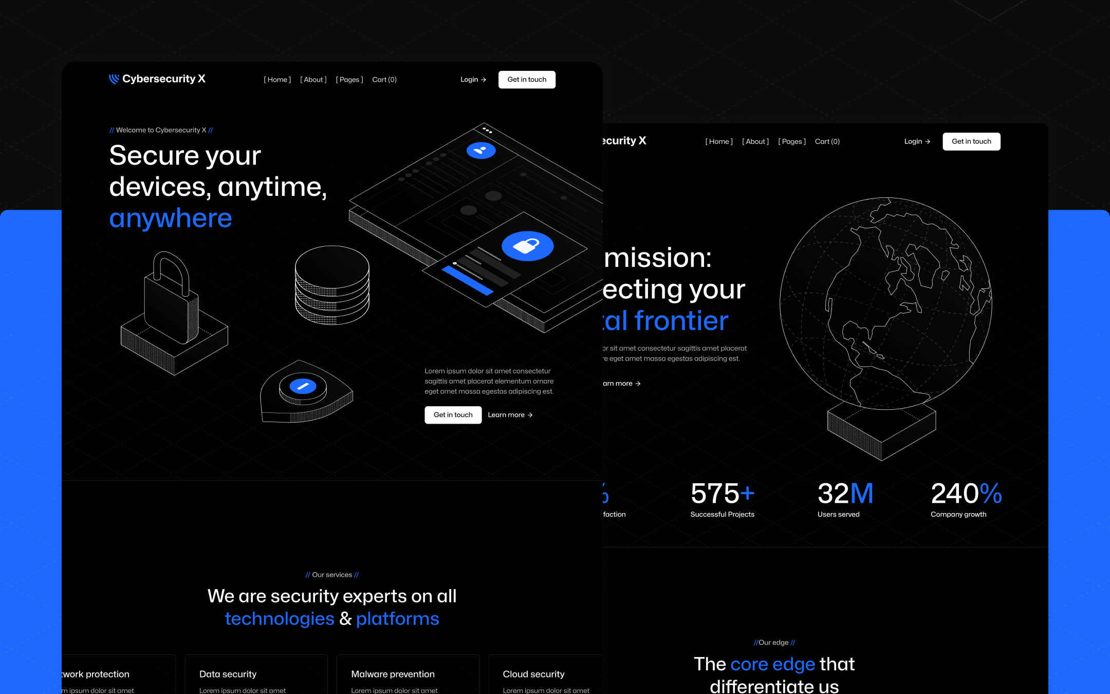 Cybersecurity X Webflow Template